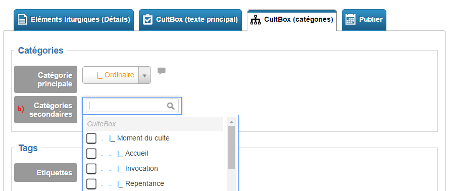 Proposer un élément du culte 6b